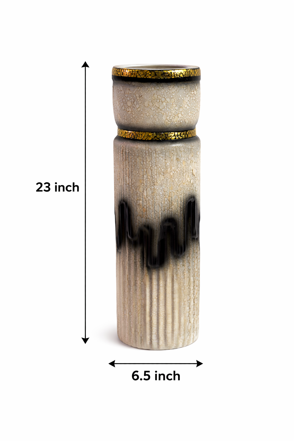 Ceramic vase with smoky design 2