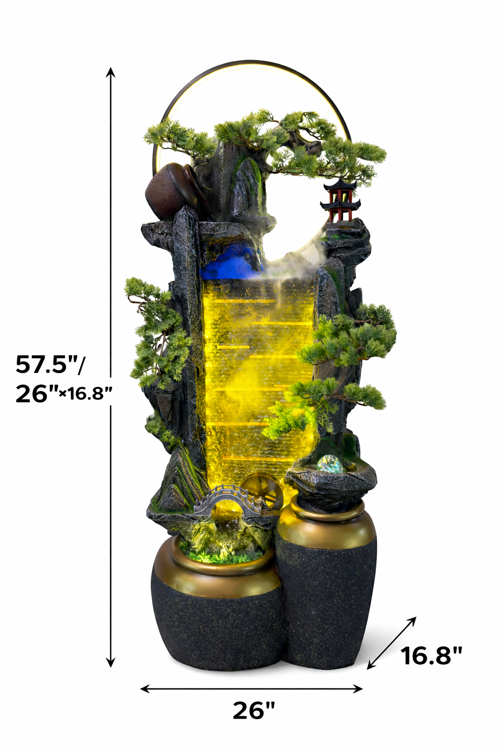 Table Top Water Fountain with LED Light 2