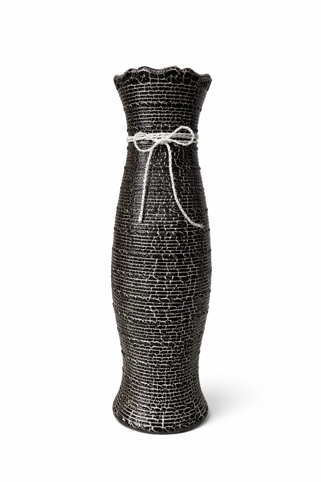 Black Textured Modern Vase