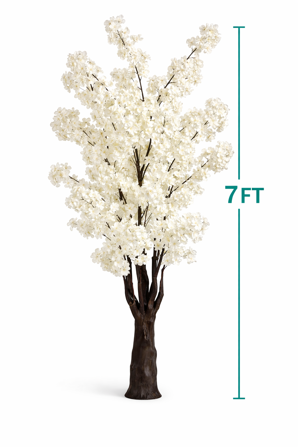 7-Ft Artificial White Cherry Blossom Tree 2