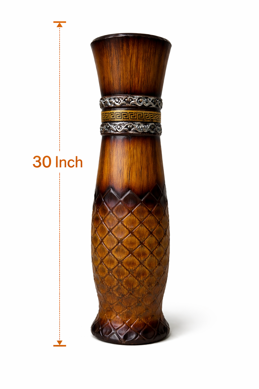 Wooden Finish Decorative vase 2