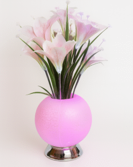PetalGlow Serenity – Illuminated Lily Sphere Vase